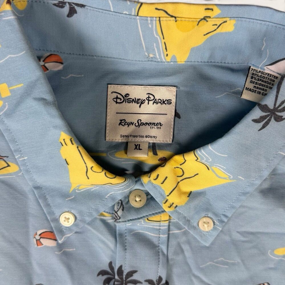 Reyn Spooner Disney Parks Shirt Men XL Old Key West Resort Orange Bird Aloha - Picture 3 of 8